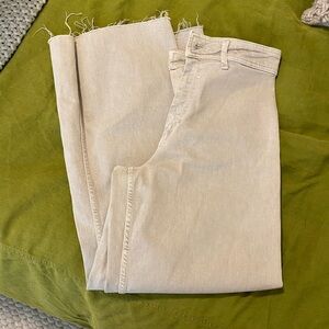 Zara Cream Straight Leg Pants- Marine Jeans